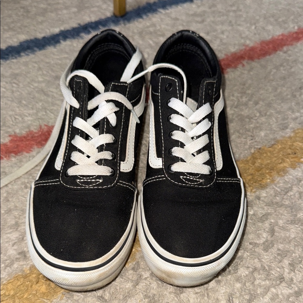 Vans Classic Black and White Lace-Up Shoes